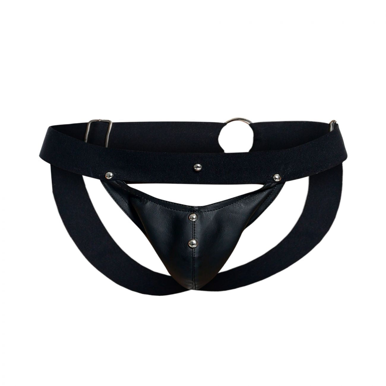 Mens Leather Jockstrap With Removable Pouch