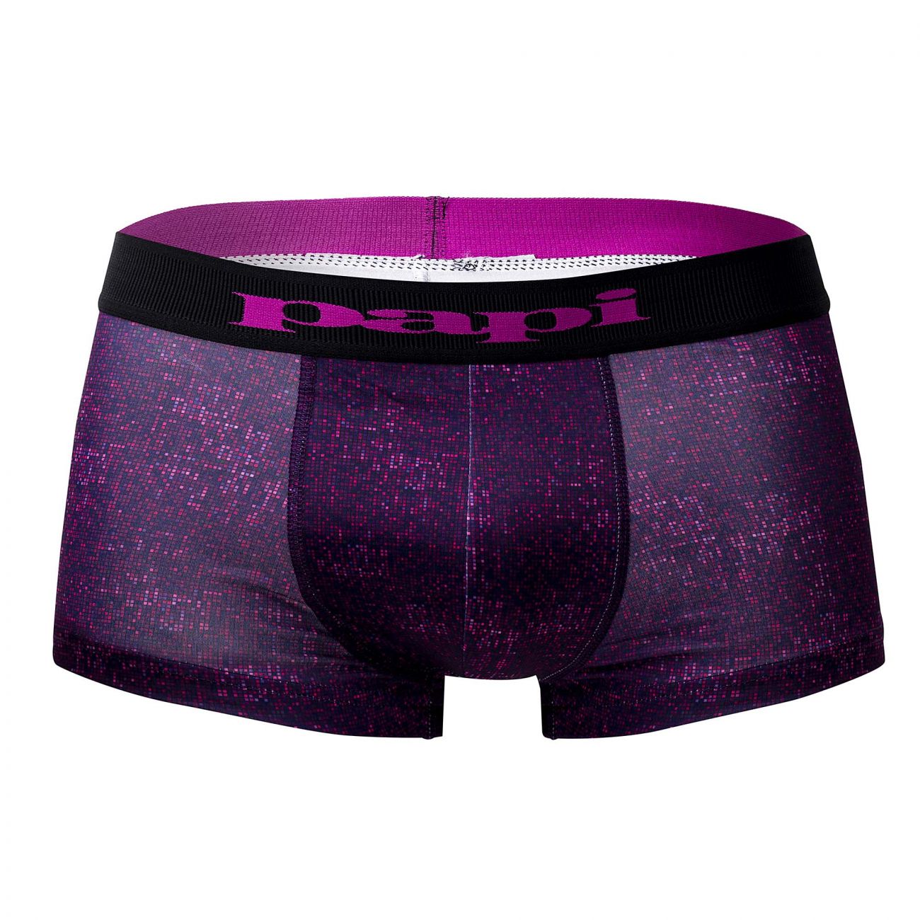 Papi UMPA050 Fashion Microflex Brazilian Trunks Color Purple Pixel Pri