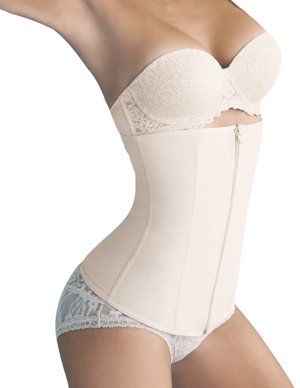 Ann Chery Shapewear 1024B Powernet Girdle with Zipper Color Beige
