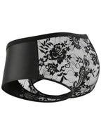 CandyMan 95008 Men's Underwear Seductive Lace Trunks Color Black