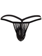 CandyMan 95012 Men's Underwear Seductive Lace Thongs Color Black