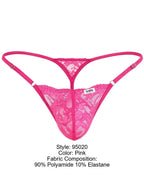 CandyMan 95020 Men's Underwear Sensual Lace Thongs Color Pink