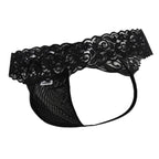 CandyMan 99370 Men's Underwear Sensual Lace Thongs Color Black