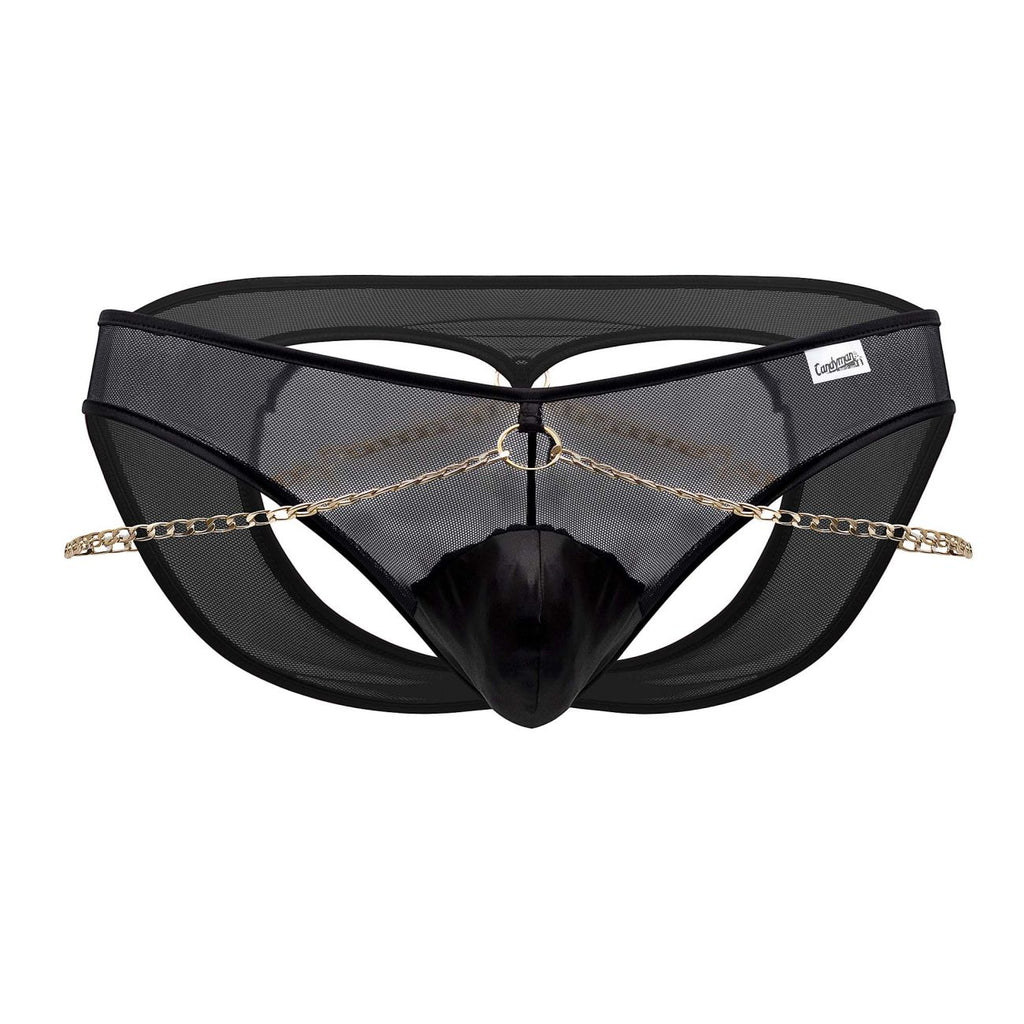 CandyMan Men's Underwear 99672X Chain Jock Briefs Color Black