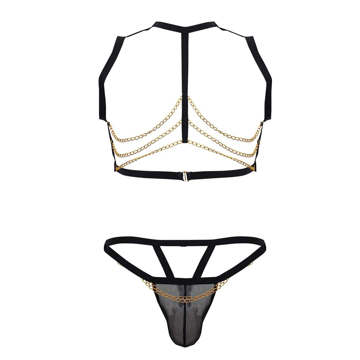CandyMan Men's Underwear 99818 Two Piece Outfit Color Black