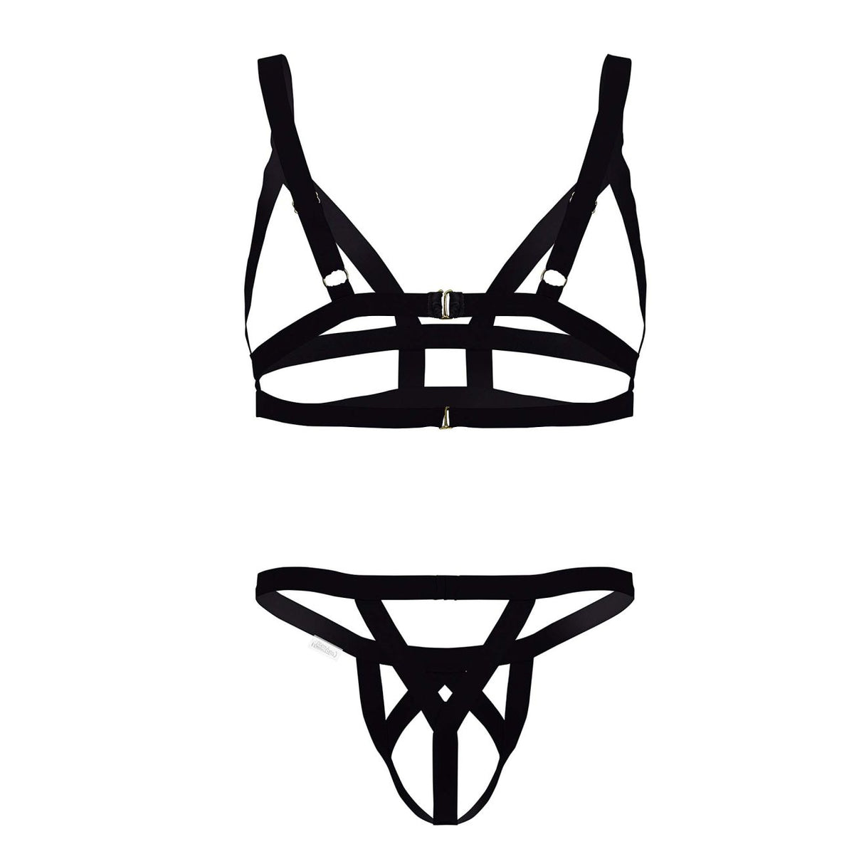 CandyMan Men's Underwear 99822 Two Piece Outfit Color Black