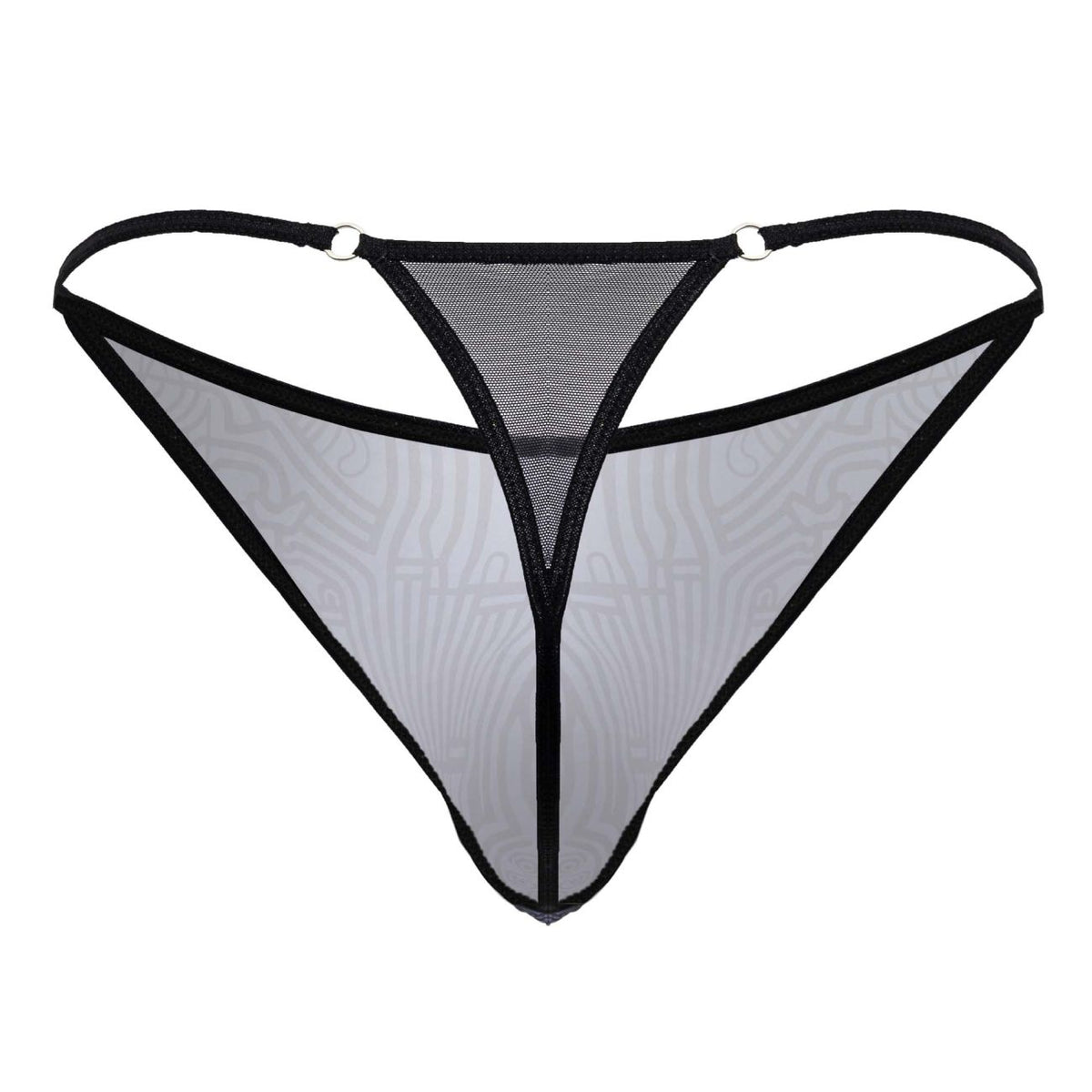 CandyMan Men's Underwear 99875 Egyptian Thongs Color Gray-Black