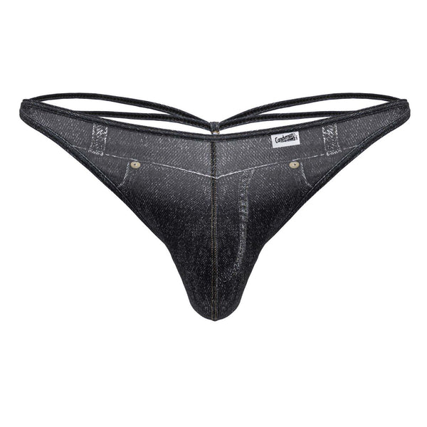 CandyMan 99899 Cowboy Thongs Color Denim Black
