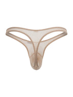 CandyMan 99954 Men's Underwear Sheer Mesh Thongs Color Beige Mesh