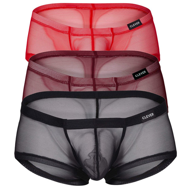 Clever 229937 3PK Australian Latin Trunks Trunks Color Red-Black-Grape