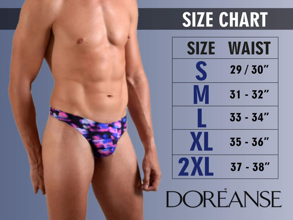Doreanse Men's Underwear 1280-BRD Hang-loose Thong Color Bordeaux