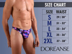 Doreanse Men's Underwear 1280-BRD Hang-loose Thong Color Bordeaux