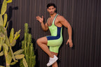 JOR Men's active and swimwear 2216 Fighter Bodysuit Color Green