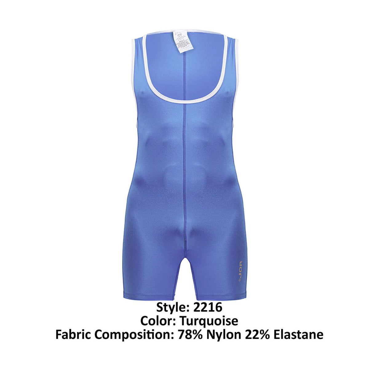 JOR Men's active and swimwear 2216 Fighter Bodysuit Color Turquoise