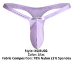 JUSTIN+SIMON Men's Underwear XSJBU02 Bulge Thongs Color Lilac