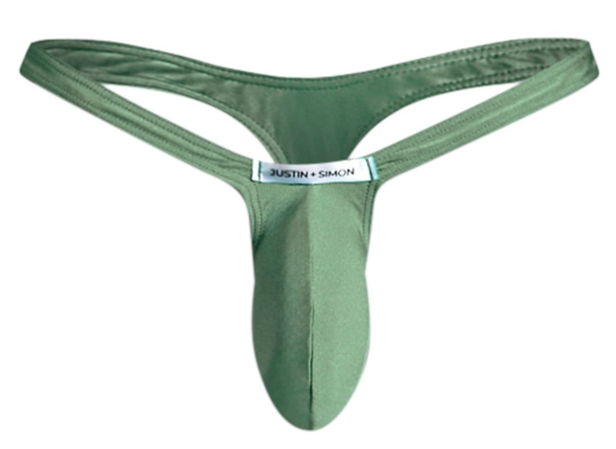 JUSTIN+SIMON Men's Underwear XSJBU02 Bulge Thongs Color New Green