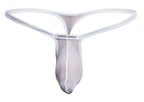 JUSTIN+SIMON Men's Underwear XSJBU02 Bulge Thongs Color White Mesh