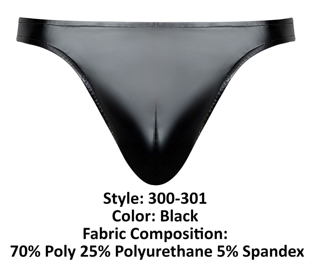 Male Power Men's Underwear 300-301 Liquid Onyx 2.0 Moonshine Color Black
