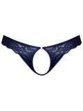 Male Power Men's Underwear 409-280 Sassy Lace Open Ring Thong Color Navy