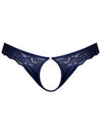 Male Power Men's Underwear 409-280 Sassy Lace Open Ring Thong Color Navy