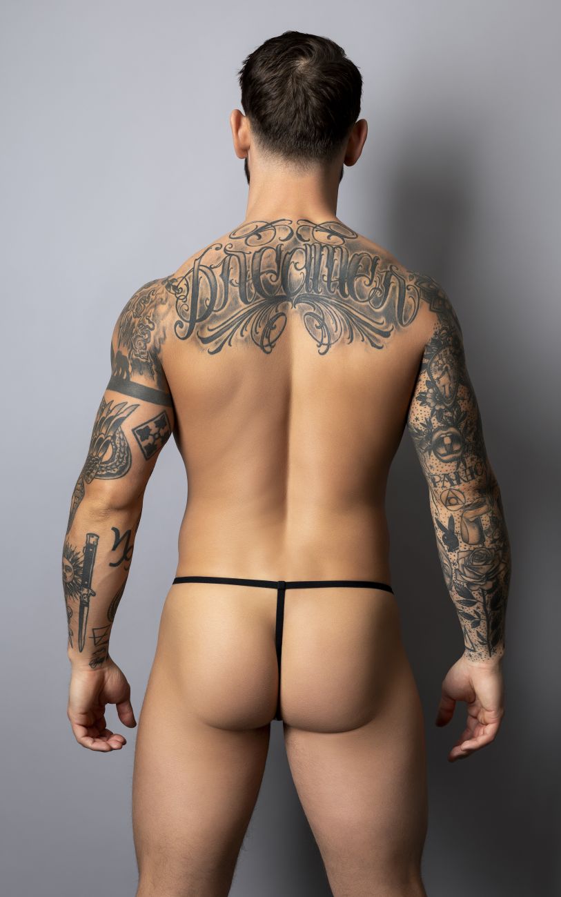 Male Power Men's Underwear 450-301 Liquid Onyx 2.0 G-String Color Black