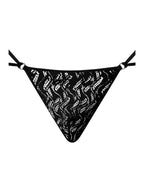 Male Power Men's Underwear 456-305 Ripple Micro V-String Thong Color Black