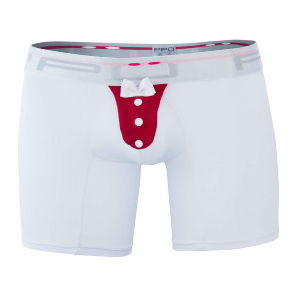 PPU 1325 Tuxedo Boxer Briefs Color White