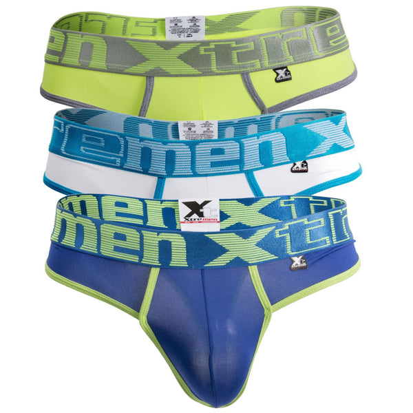 Xtremen 91031-3 3PK Thongs Color Green-White-Blue