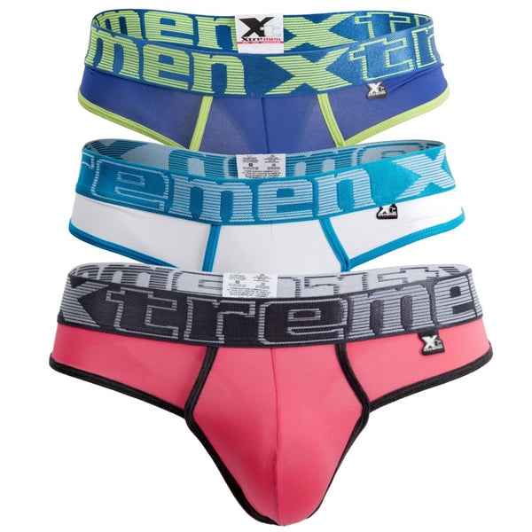 Xtremen 91031X-3 3PK Thongs Color Fuchsia-White-Blue