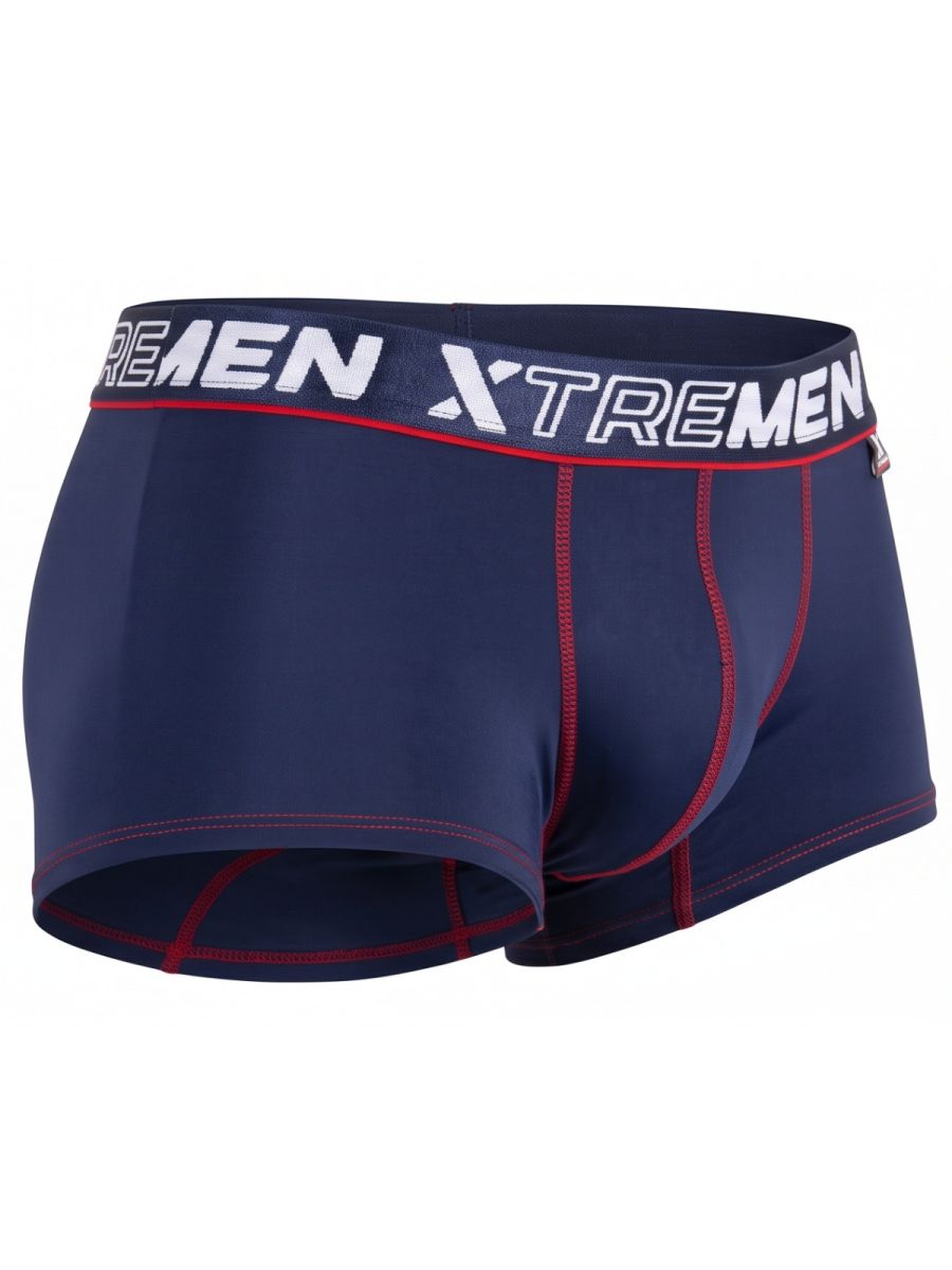 Xtremen 91265 Men's Underwear Sleek Microfiber Stretch Trunks Color Dark Blue