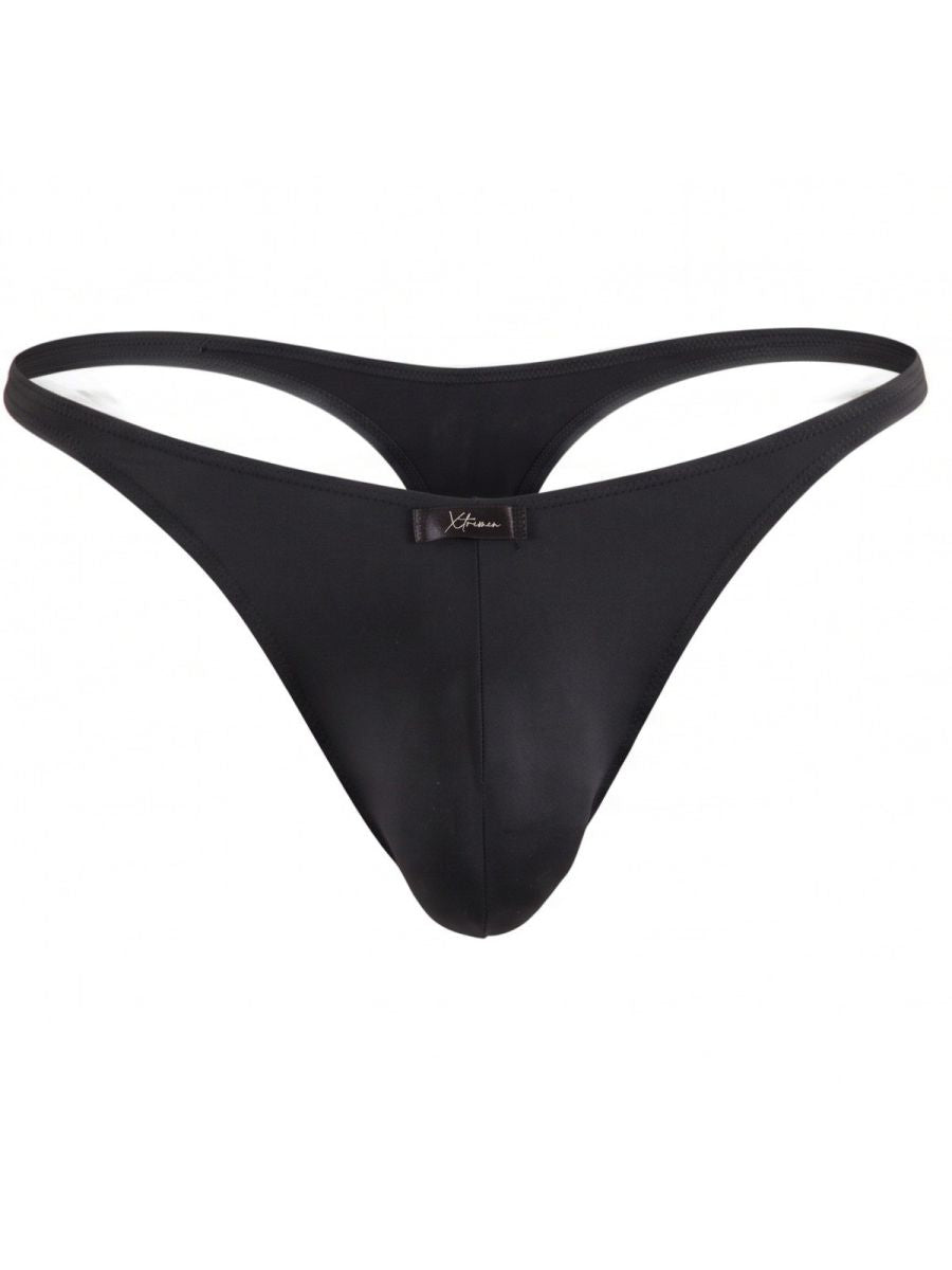 Xtremen 91266 Men's Underwear Sleek Microfiber Thongs Color Black