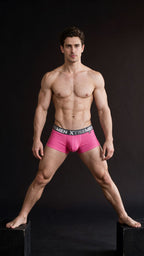 Xtremen 91274 Men's Underwear Microfiber Trunks for Daily Support Color Fuchsia