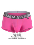 Xtremen 91274 Men's Underwear Microfiber Trunks for Daily Support Color Fuchsia