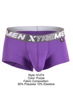 Xtremen 91274 Men's Underwear Microfiber Trunks for Daily Support Color Purple