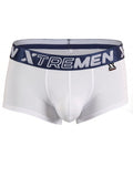 Xtremen 91274 Men's Underwear Microfiber Trunks for Daily Support Color White