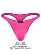 Xtremen 91275 Men's Underwear Sleek Microfiber Thongs Color Fuchsia
