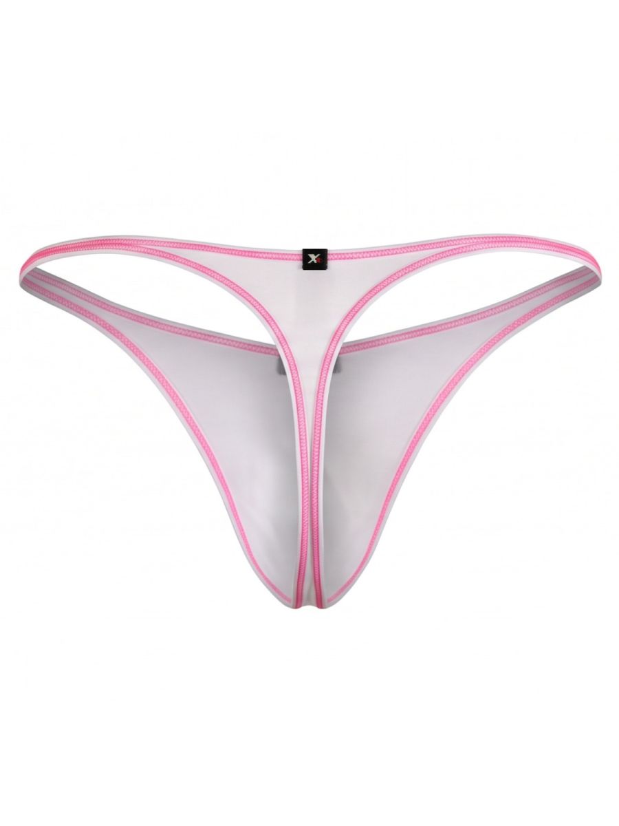 Xtremen 91275 Men's Underwear Sleek Microfiber Thongs Color White