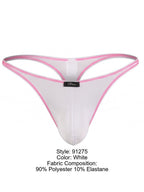 Xtremen 91275 Men's Underwear Sleek Microfiber Thongs Color White