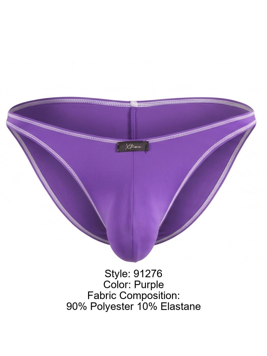 Xtremen 91276 Men's Underwear Sleek Microfiber Bikini Color Purple