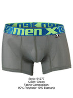 Xtremen 91277 Men's Underwear Microfiber Mesh Boxer Briefs Color Green