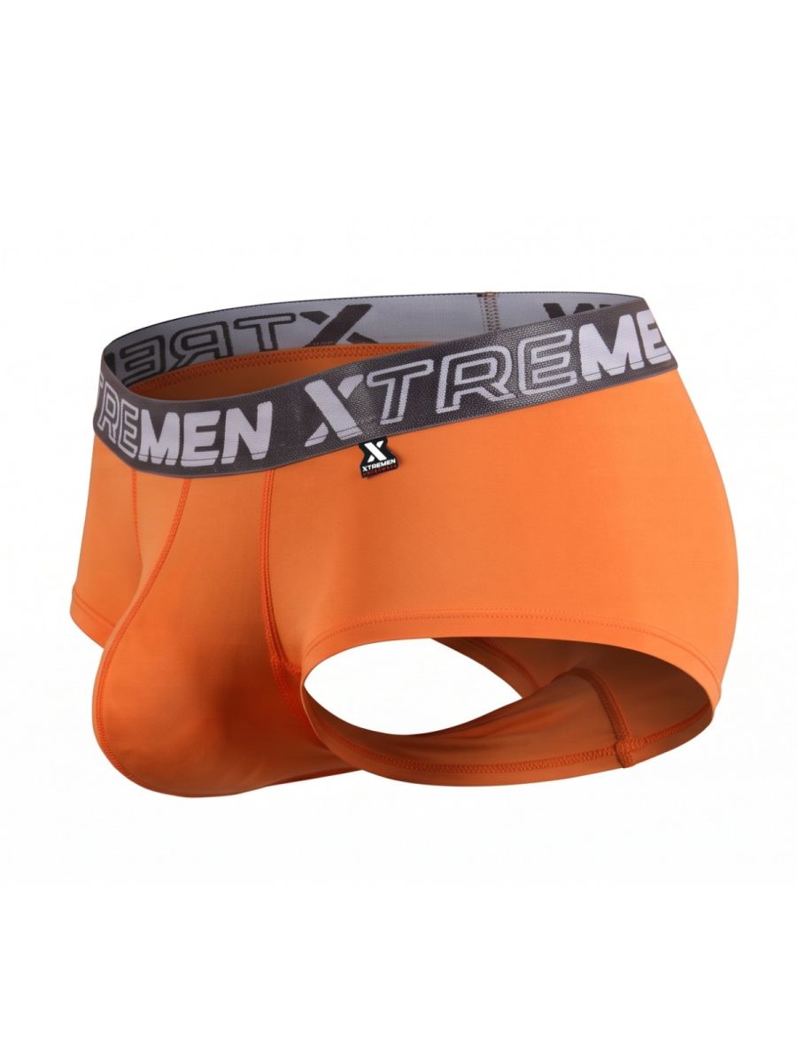 Xtremen 91280 Men's Underwear Sleek Microfiber Briefs Color Orange