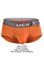 Xtremen 91280 Men's Underwear Sleek Microfiber Briefs Color Orange