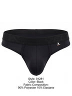 Xtremen 91281 Men's Underwear Sleek Microfiber Thongs Color Black