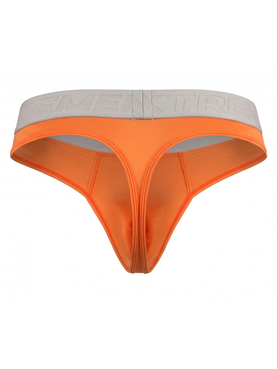 Xtremen 91281 Men's Underwear Sleek Microfiber Thongs Color Orange