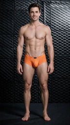 Xtremen 91282 Men's Underwear Sleek Microfiber Briefs Color Orange