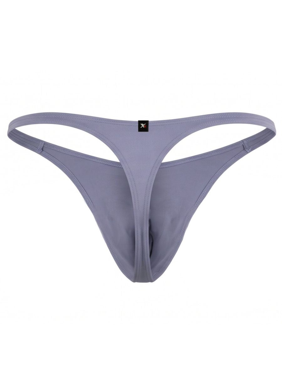 Xtremen 91287 Men's Underwear Microfiber Thongs Sleek Minimalist Style Color Gray