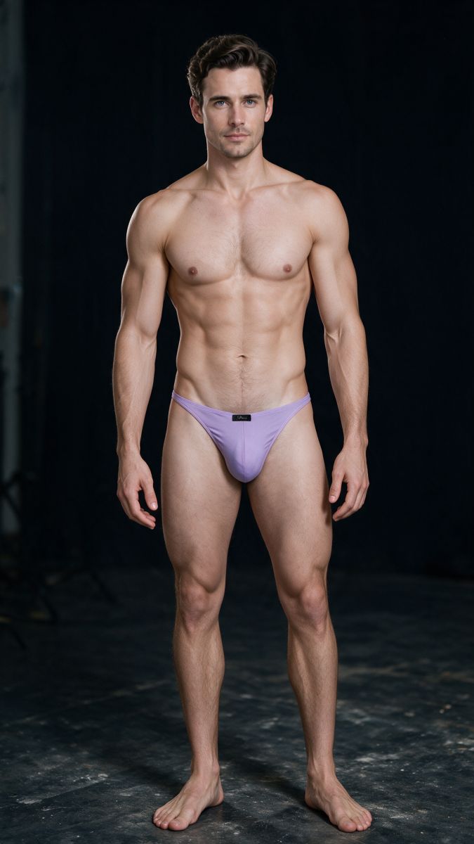 Xtremen 91287 Men's Underwear Microfiber Thongs Sleek Minimalist Style Color Lilac