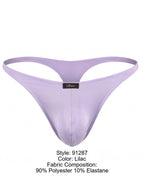 Xtremen 91287 Men's Underwear Microfiber Thongs Sleek Minimalist Style Color Lilac