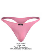 Xtremen 91287 Men's Underwear Microfiber Thongs Sleek Minimalist Style Color Pink
