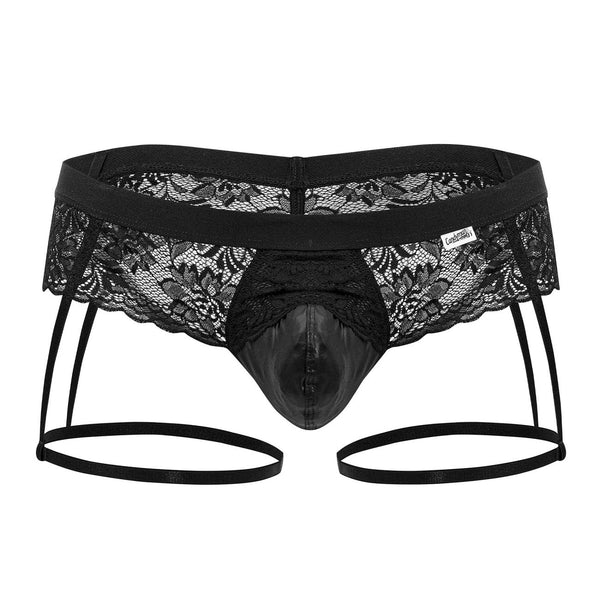 CandyMan 99717 Lace Garther Jockstrap Color Black